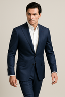 Navy Plain Weave – Ultra-soft luxury