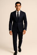 Navy Plain Weave – Ultra-soft luxury