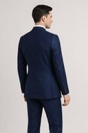 Navy Herringbone – Subtle texture for weddings