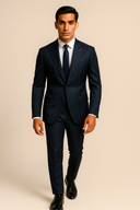Dark Navy Pinstripe – Business retro revival