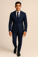 Navy Plaid – Subtle sheen, premium look