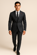 Charcoal with Subtle Check – Modern business casual