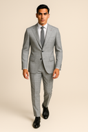 Light Gray Glen Plaid – Fashion-forward weddings