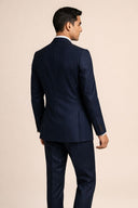 Deep Navy with Subtle Stripe – Quiet power