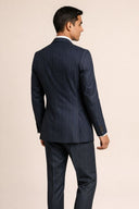 Navy with Chalk Stripe – Power suit vibe